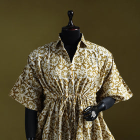 Hand batik cotton short kaftan 23 - handcrafted