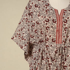 Beige - cotton bagh kaftan with tie-up waist (medium) 24