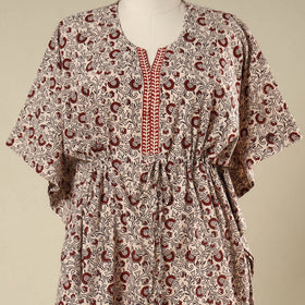 Beige - cotton bagh kaftan with tie-up waist (medium) 24