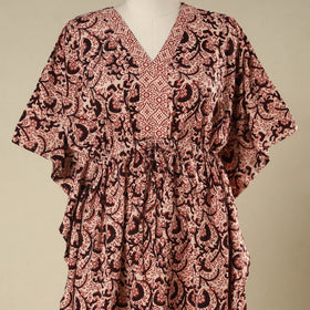Beige - cotton bagh kaftan with tie-up waist (medium) 25