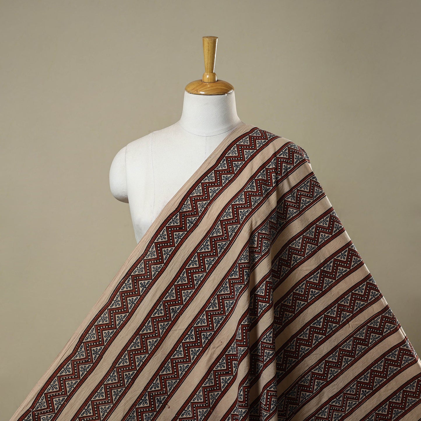 Hand cotton natural dyed fabric 01 - handcrafted