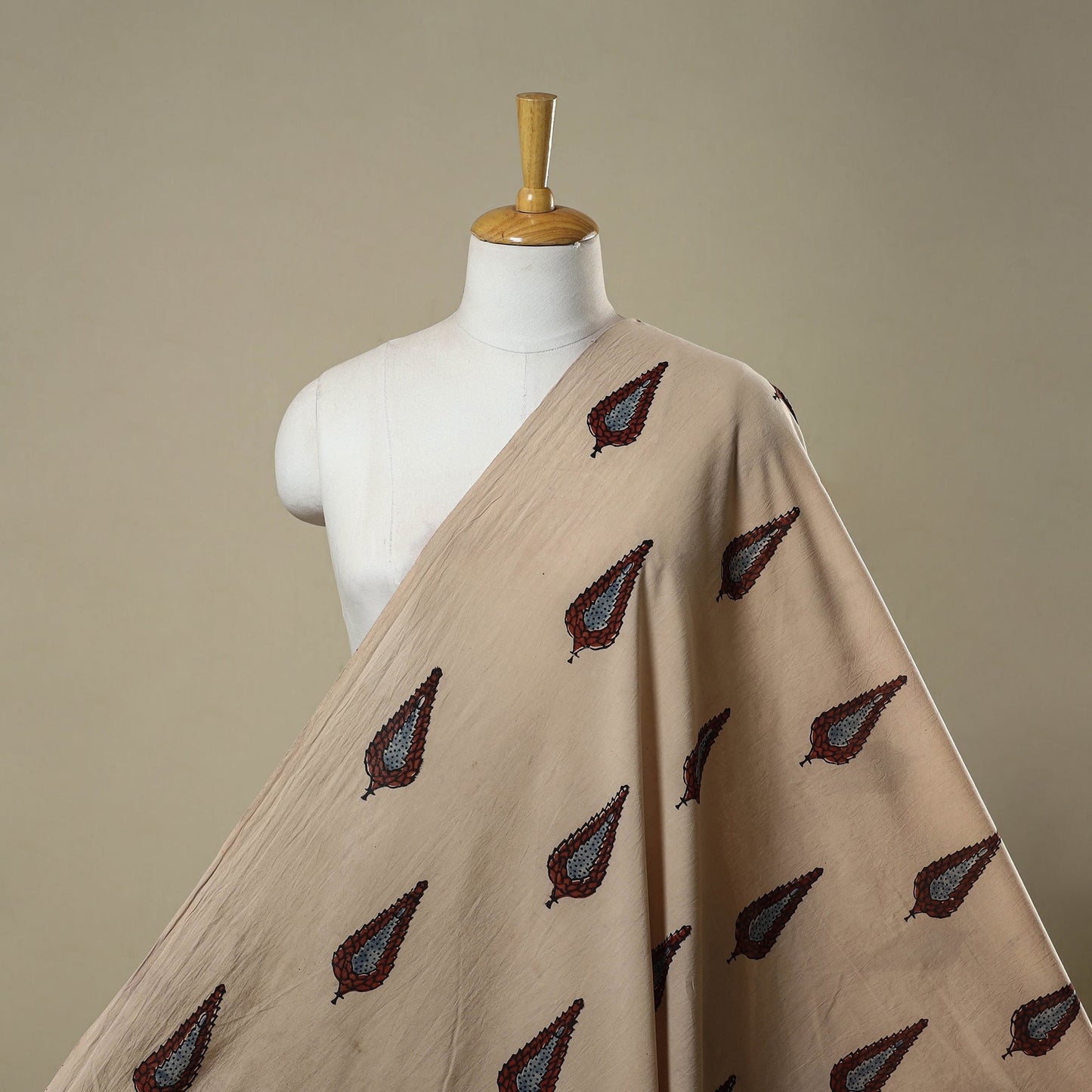 Hand cotton natural dyed fabric 18 - handcrafted