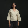 Hand block print cotton natural dyed angrakha ajrakh crop