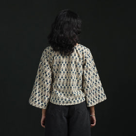 Hand block print cotton natural dyed angrakha ajrakh crop