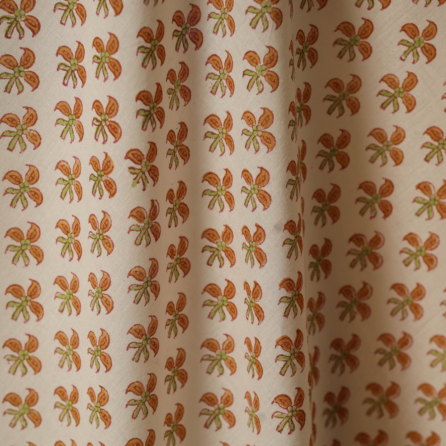 Hand cotton sanganeri fabric 04 - handcrafted