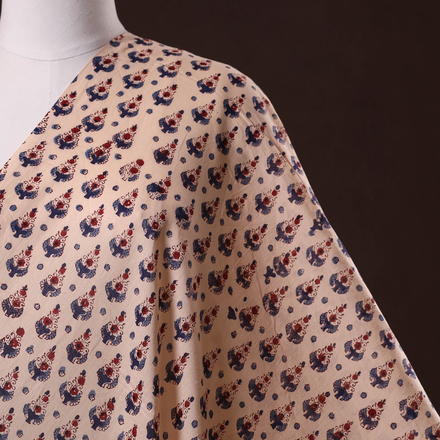 Hand cotton sanganeri fabric 63 - handcrafted