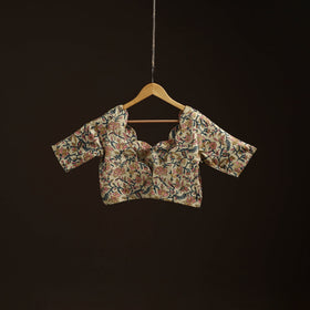 Beige - hand cotton sanganeri readymade blouse 11