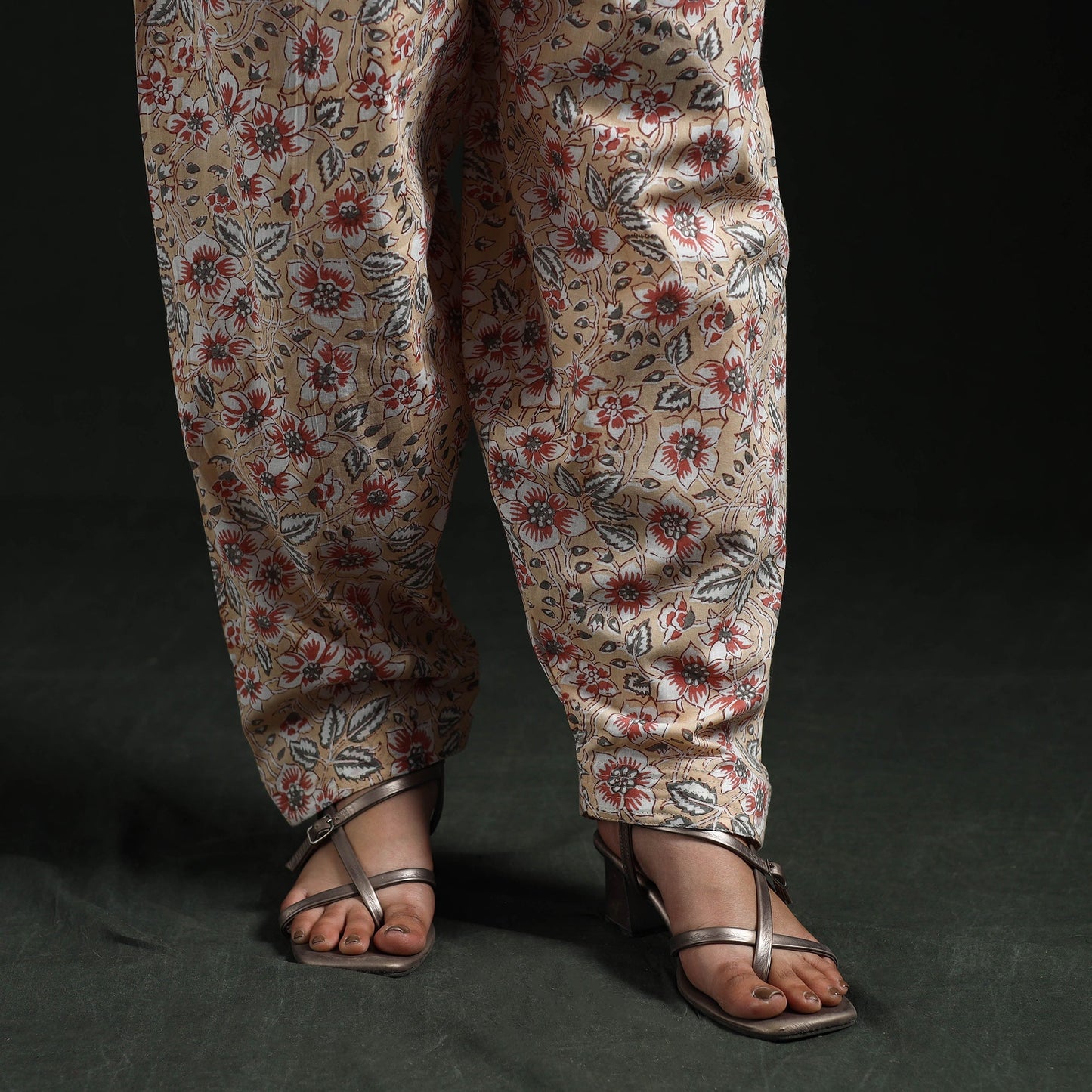 Hand block print cotton sanganeri salwar 04 - handcrafted