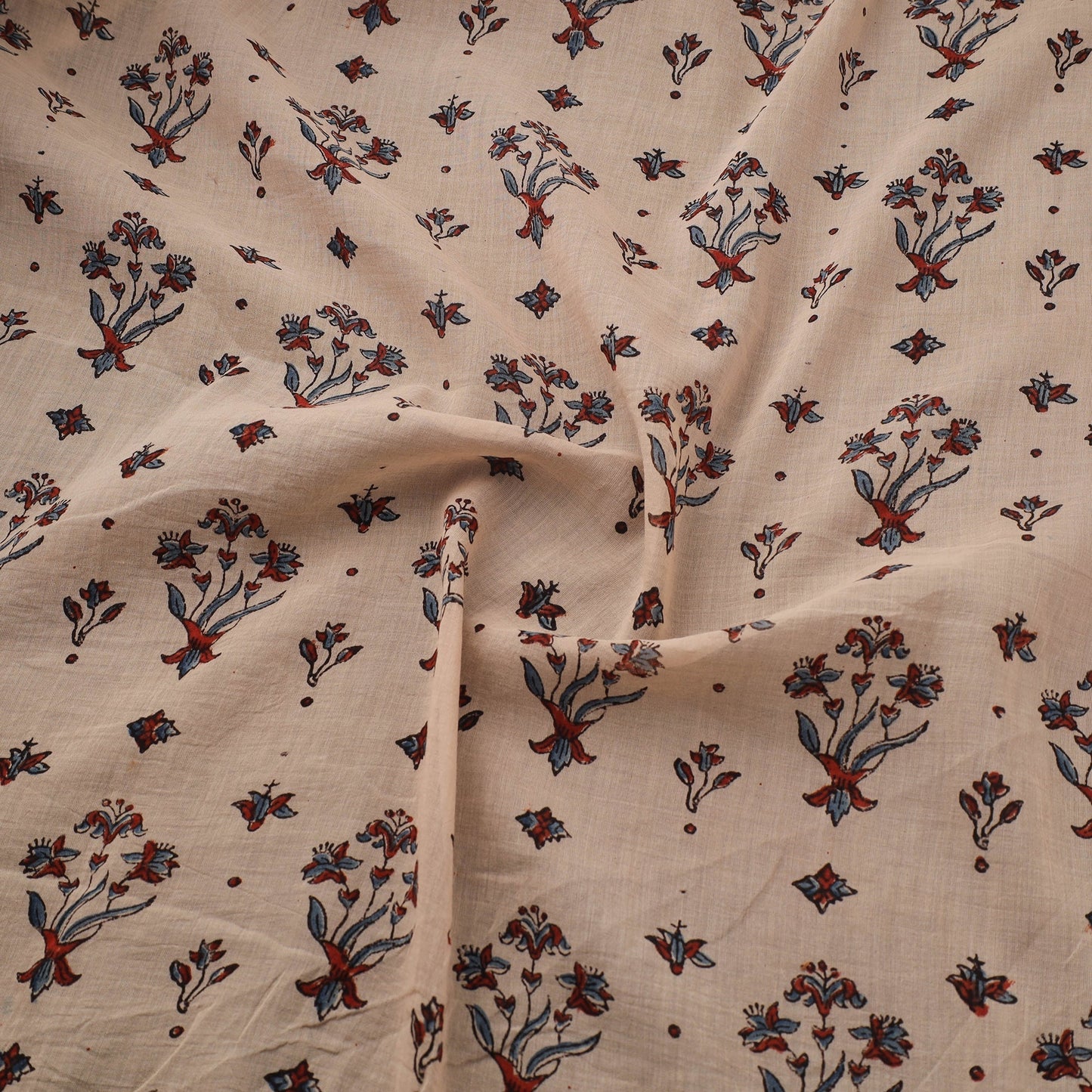 Hand pure mul cotton natural dyed fabric 03 - handcrafted