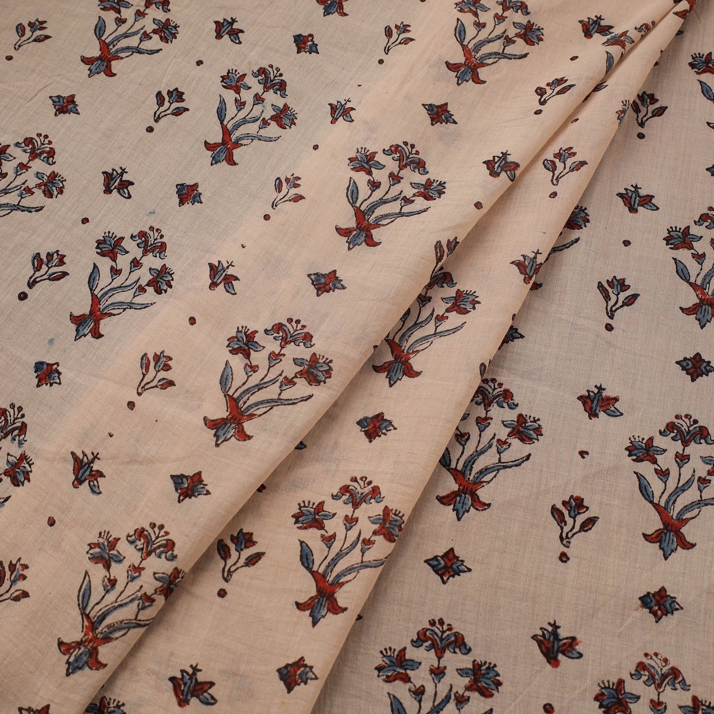 Hand pure mul cotton natural dyed fabric 03 - handcrafted