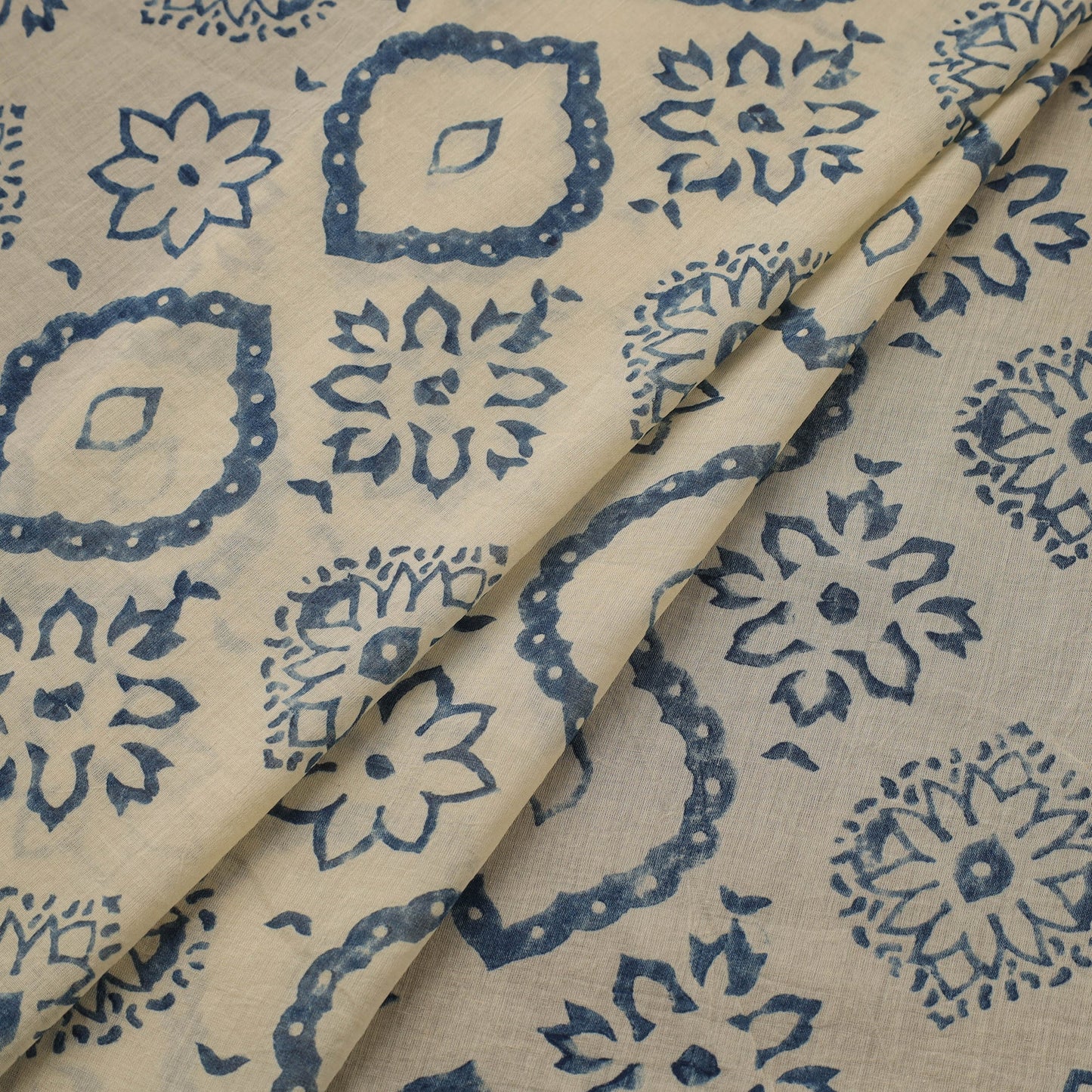 Hand pure mul cotton natural dyed fabric 07 - handcrafted