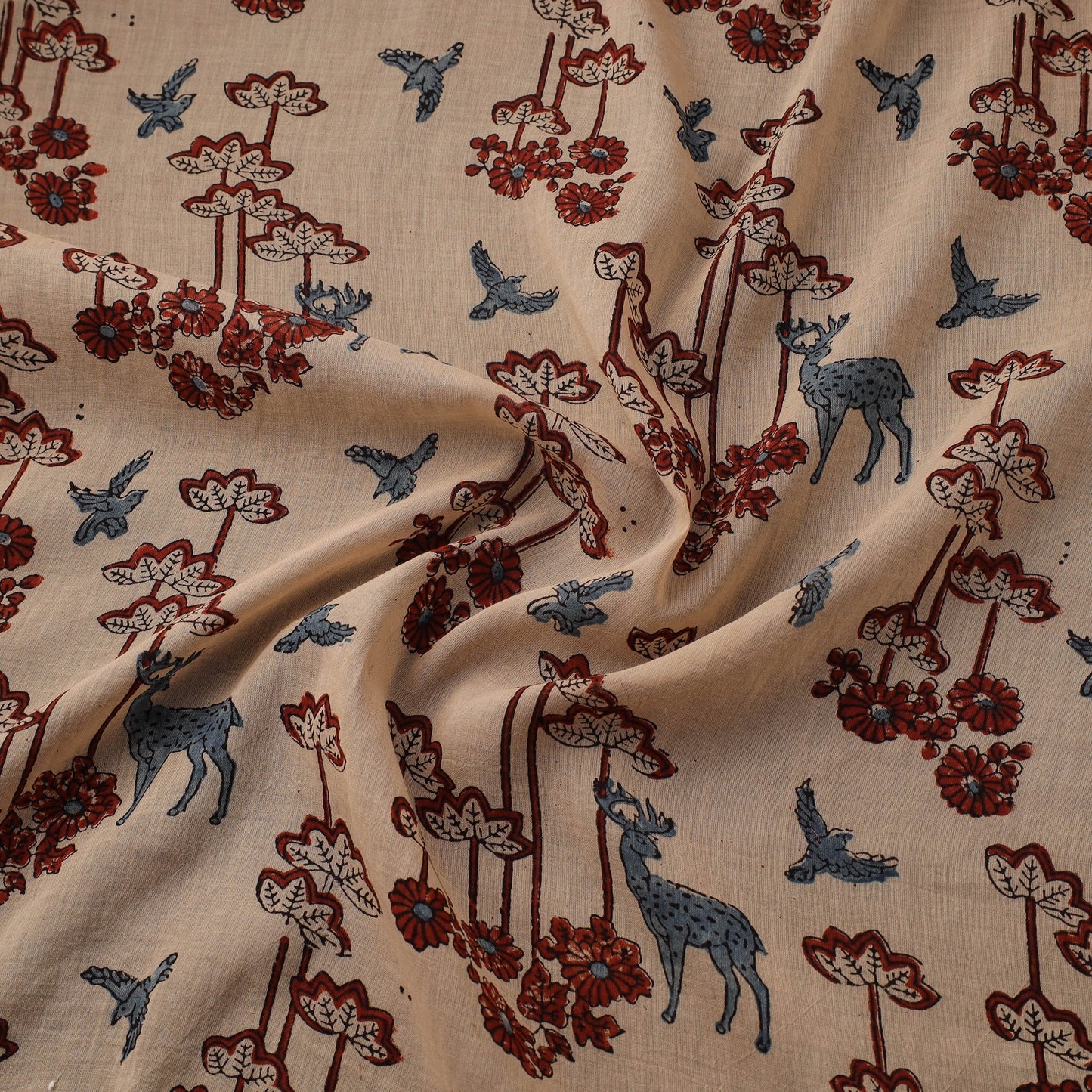 Hand pure mul cotton natural dyed fabric 16 - handcrafted