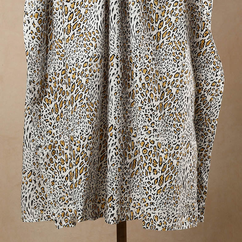  Hand Block Printed Cotton Kaftan with Tie-Up Waist 