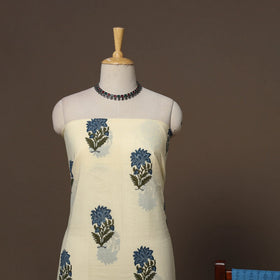 Hand sanganeri cotton 3pc unstitched dress material 09