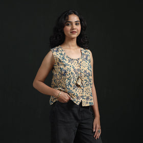 Hand block sanganeri print cotton floral crop top 18