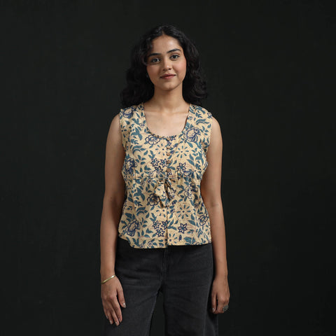 Hand block sanganeri print cotton floral crop top 18