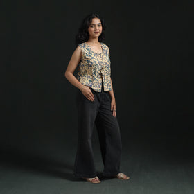 Hand block sanganeri print cotton floral crop top 18