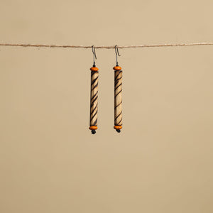 Hand Carved Bamboo Wooden Earrings