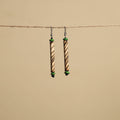 Hand Carved Bamboo Wooden Earrings