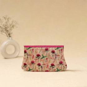 Hand clutch with embossed leather flap 14 - handcrafted