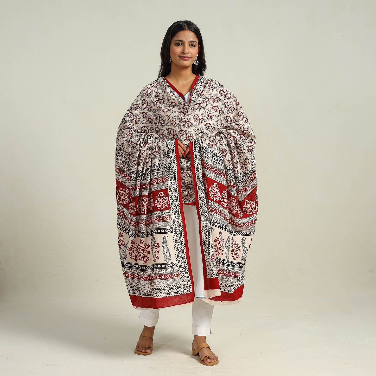 Authentic Bagh Hand Block Print Dupatta Online