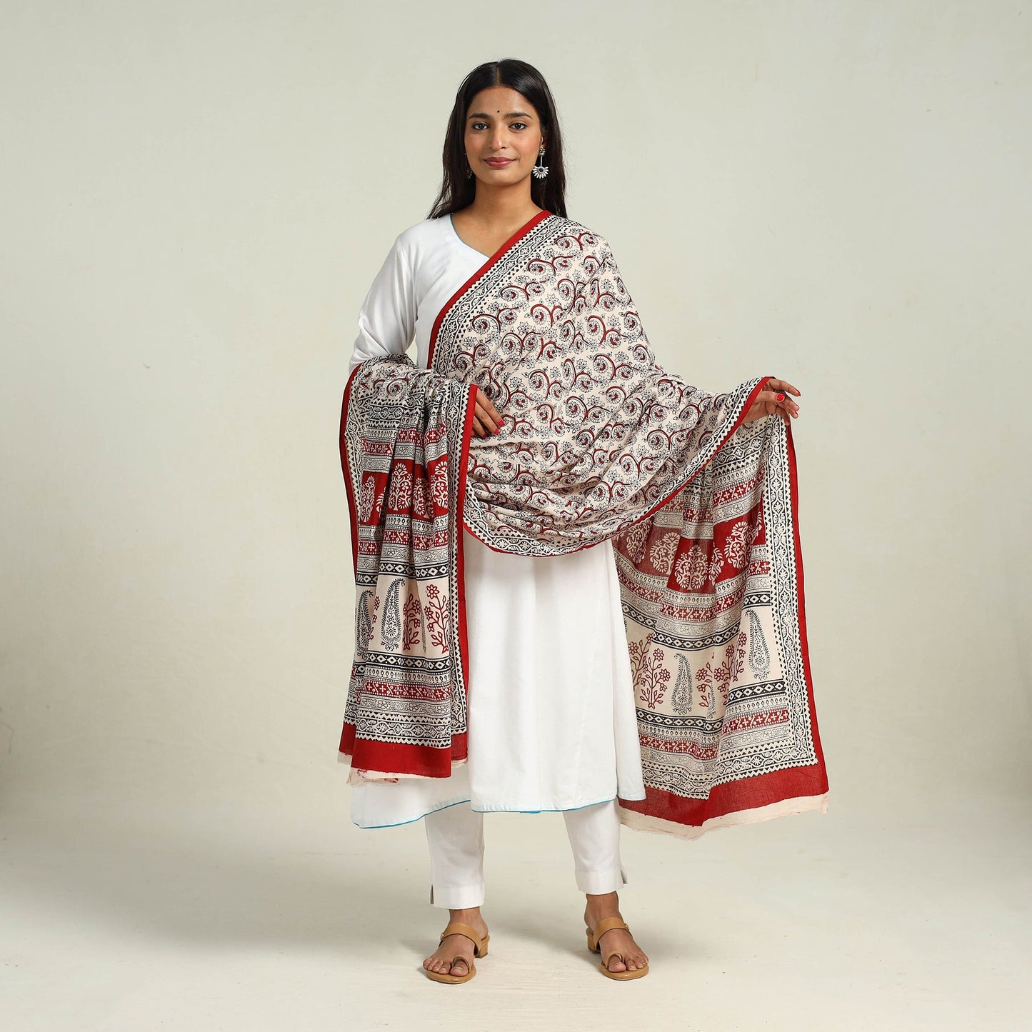 Authentic Bagh Hand Block Print Dupatta Online