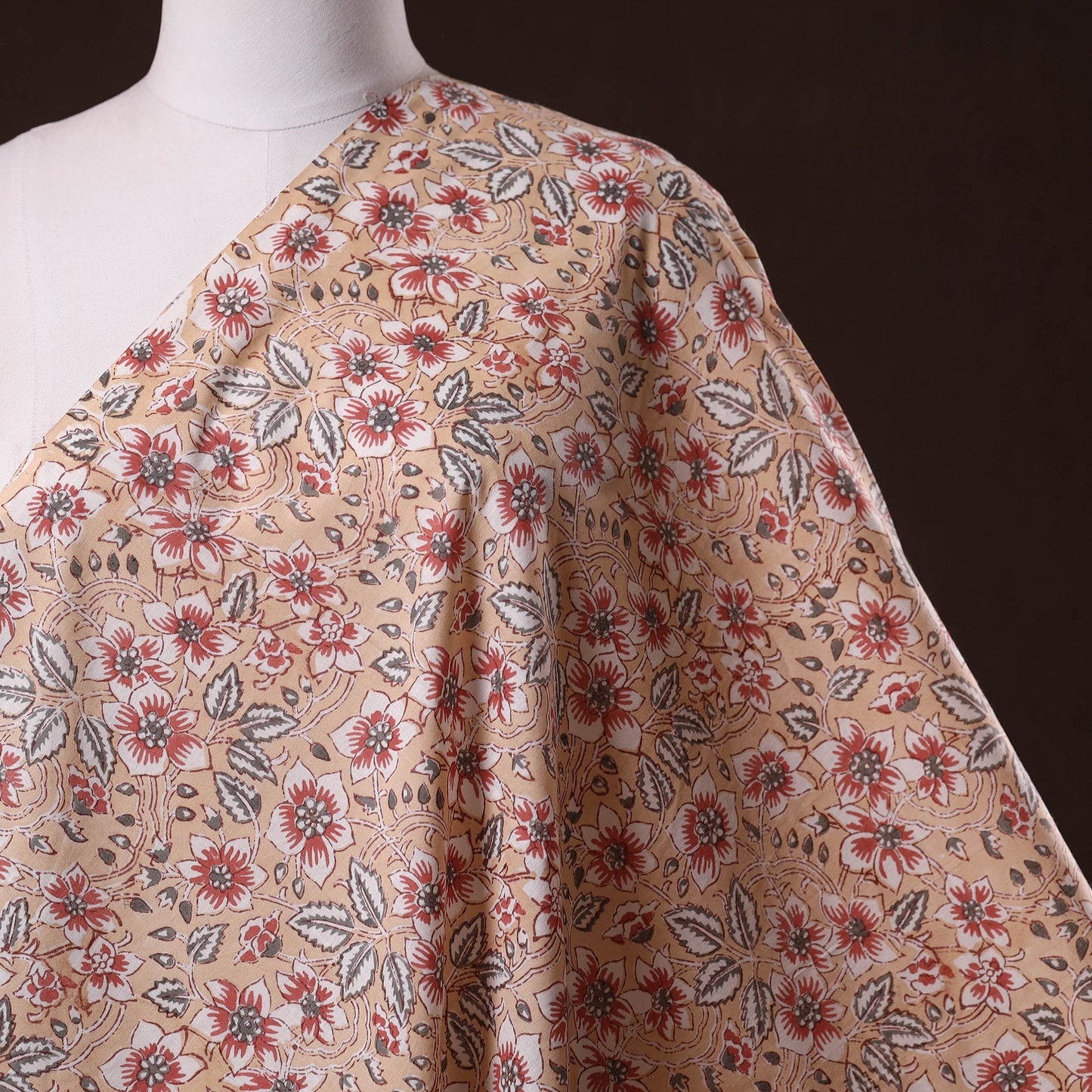 Hand cotton sanganeri fabric 05 - handcrafted