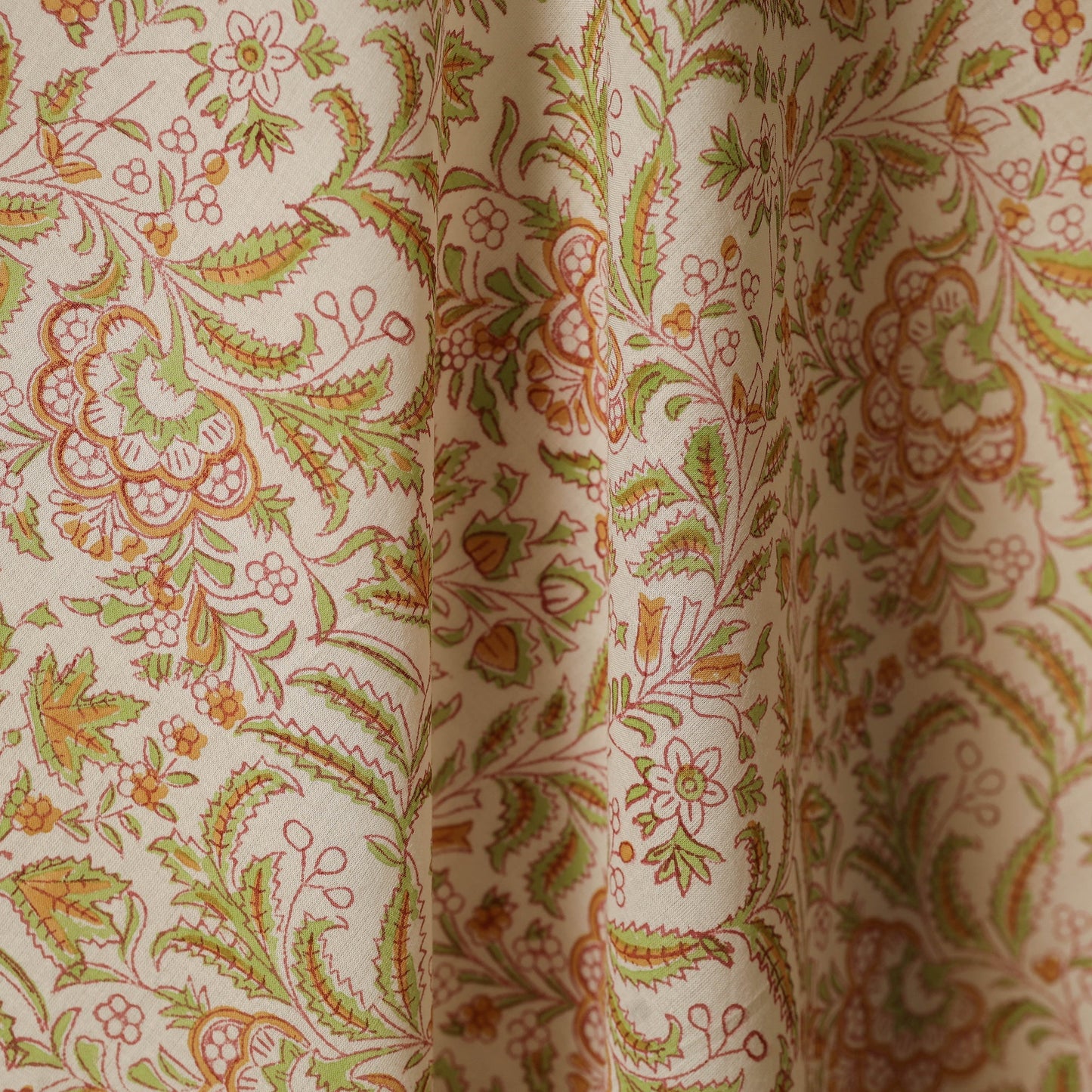 Hand cotton sanganeri fabric 05 - handcrafted