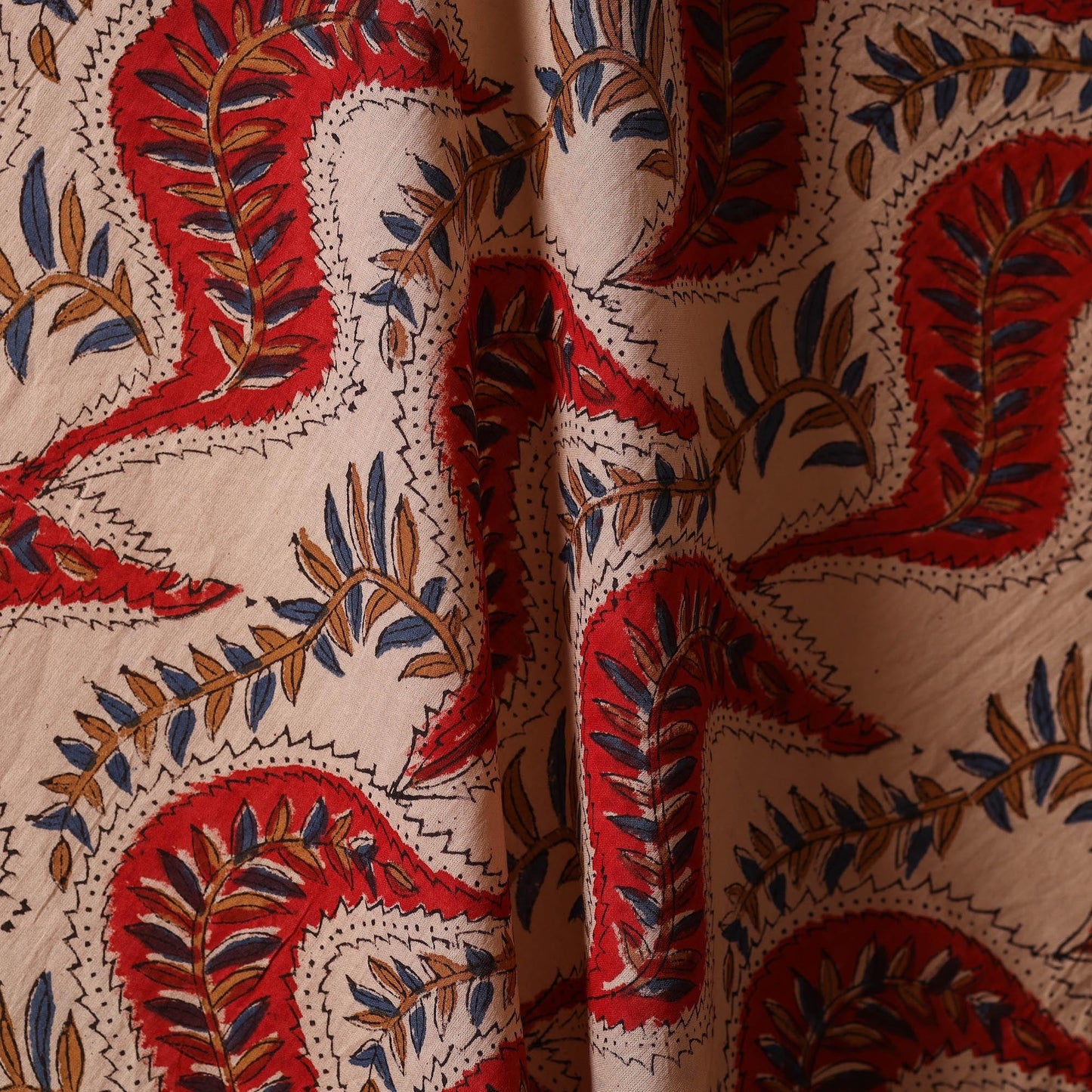 Hand cotton sanganeri fabric 06 - handcrafted