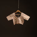 Beige - hand cotton sanganeri readymade blouse 07