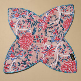  Beige Hand Embroidered Cotton Roti Napkin