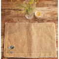 Buy Beige Embroidered Jute Table Mat Forget Me Not