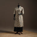 Hand embroidered printed cotton a-line kalamkari kurta