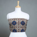 Hand Embroidery Ajrakh Cotton Blouse Piece