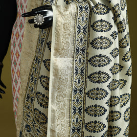 Hand natural dyed dola silk zari border dupatta