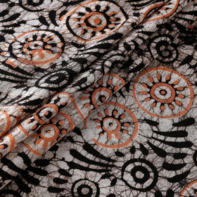  Beige Hand Printed Cotton Batik Fabric