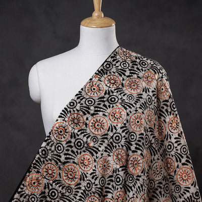  Beige Hand Printed Cotton Batik Fabric