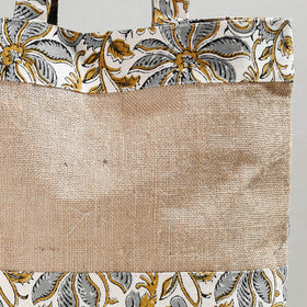  Hand Block Printed Jute Shoulder Bag 