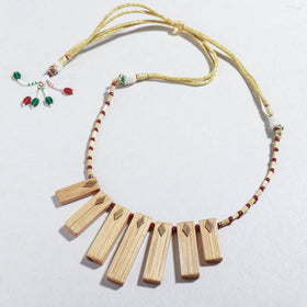Buy Handcrafted 7 piece Rectangle Shaped Bamboo Necklace