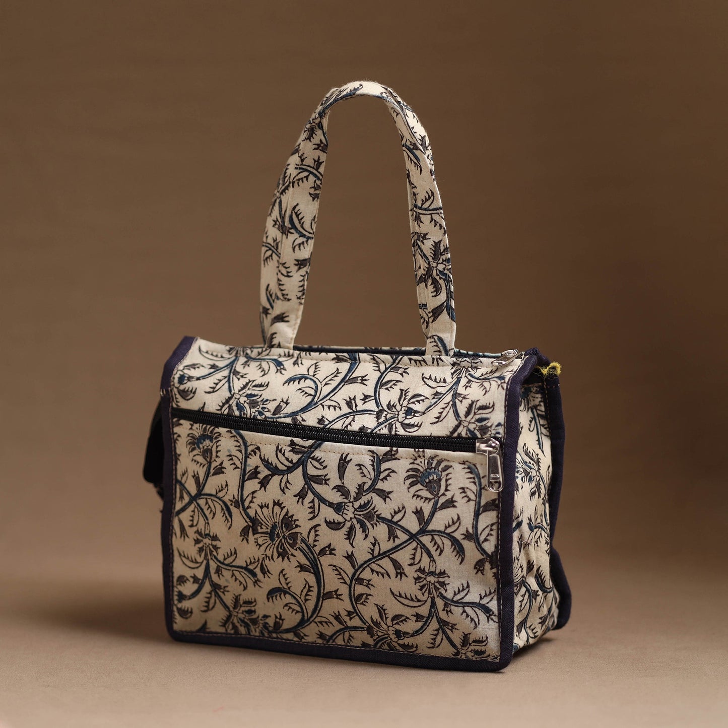 Beige Handcrafted Cotton Hand Bag 12