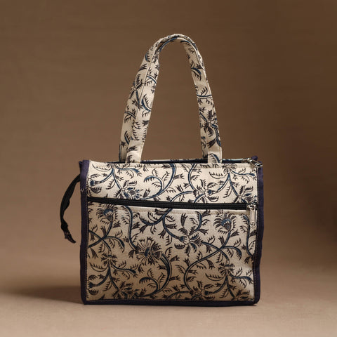 Beige Handcrafted Cotton Hand Bag 12