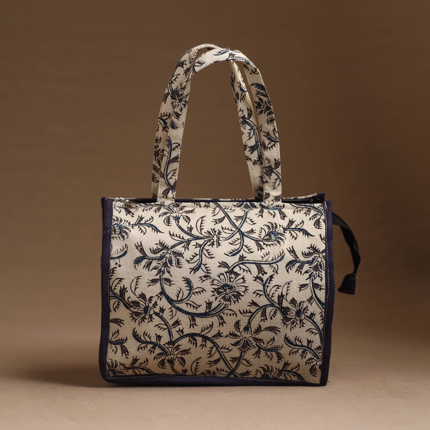 Beige Handcrafted Cotton Hand Bag 12