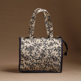 Beige Handcrafted Cotton Hand Bag 12