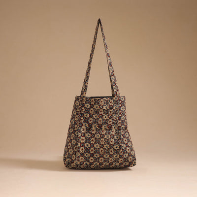 Beige - handcrafted cotton jhola bag 01