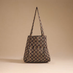 Beige - handcrafted cotton jhola bag 01