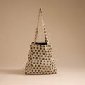 Beige - handcrafted cotton jhola bag 10