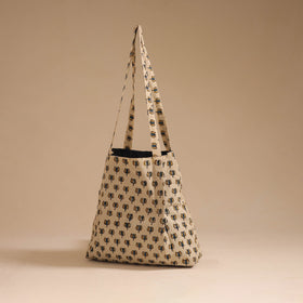 Beige - handcrafted cotton jhola bag 10