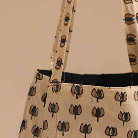 Beige - handcrafted cotton jhola bag 10