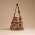 Beige - handcrafted cotton jhola bag 13