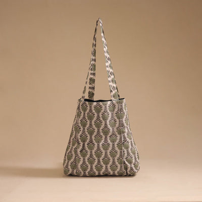 Beige - handcrafted cotton jhola bag 35